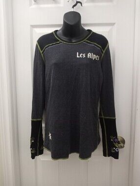 ALP N ROCK Long Sleeve Embroidered Top